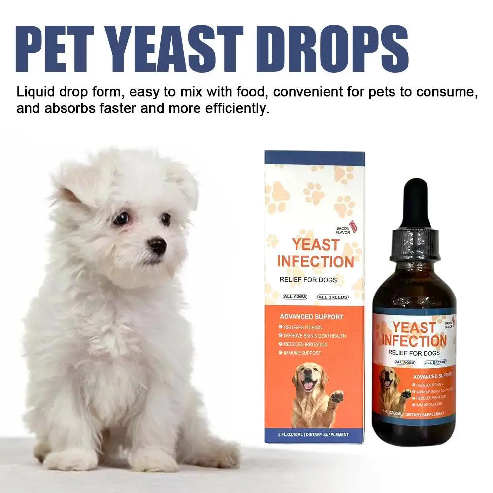 60ML 3Kinds Dog Pet Drops Gentle Care Supplement to Maintain Healthy Coat and Skin for Dogs Herbal Drops PET CARE