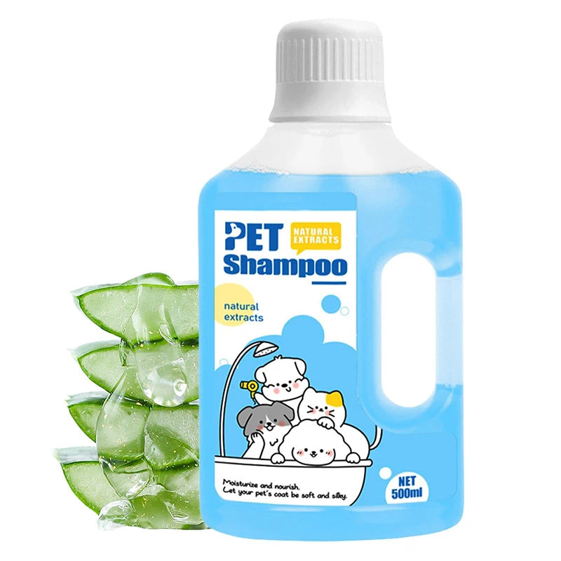 500Ml Pet Bath Shampoo Cats Dogs Shower Care and Cleaning Gentle and Smooth Deodorizing Anti-Itching Long-Lastin Fragrance