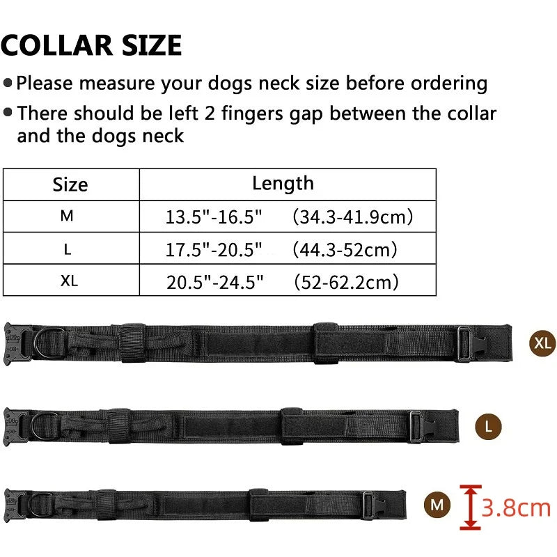 Outdoor Tactical Dog Collar Metal Buckle Collar for Dog Pet Products Nylon Medium Large Dog Training Neck Collars Accessories