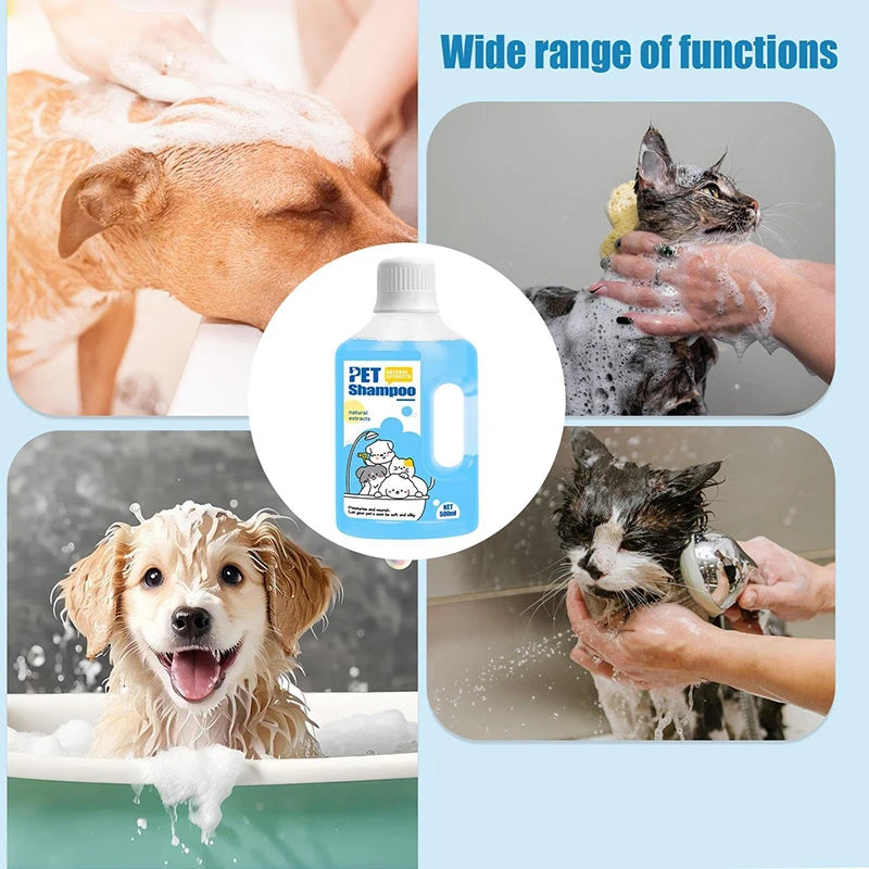 500Ml Pet Bath Shampoo Cats Dogs Shower Care and Cleaning Gentle and Smooth Deodorizing Anti-Itching Long-Lastin Fragrance