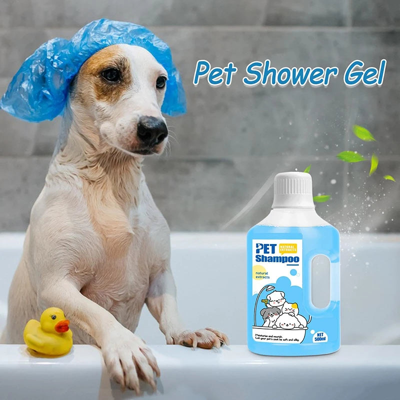 500Ml Pet Bath Shampoo Cats Dogs Shower Care and Cleaning Gentle and Smooth Deodorizing Anti-Itching Long-Lastin Fragrance