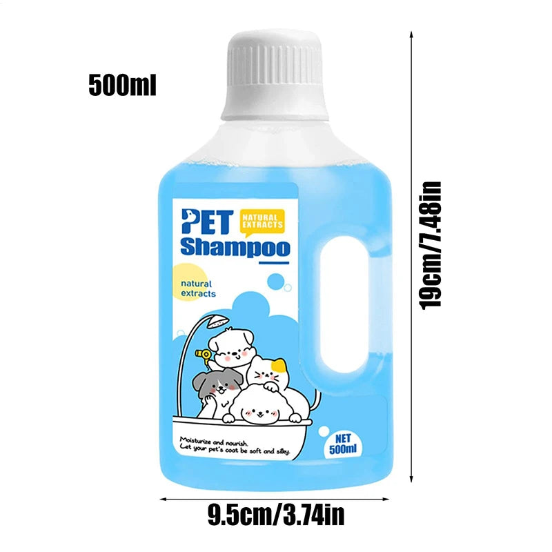 500Ml Pet Bath Shampoo Cats Dogs Shower Care and Cleaning Gentle and Smooth Deodorizing Anti-Itching Long-Lastin Fragrance