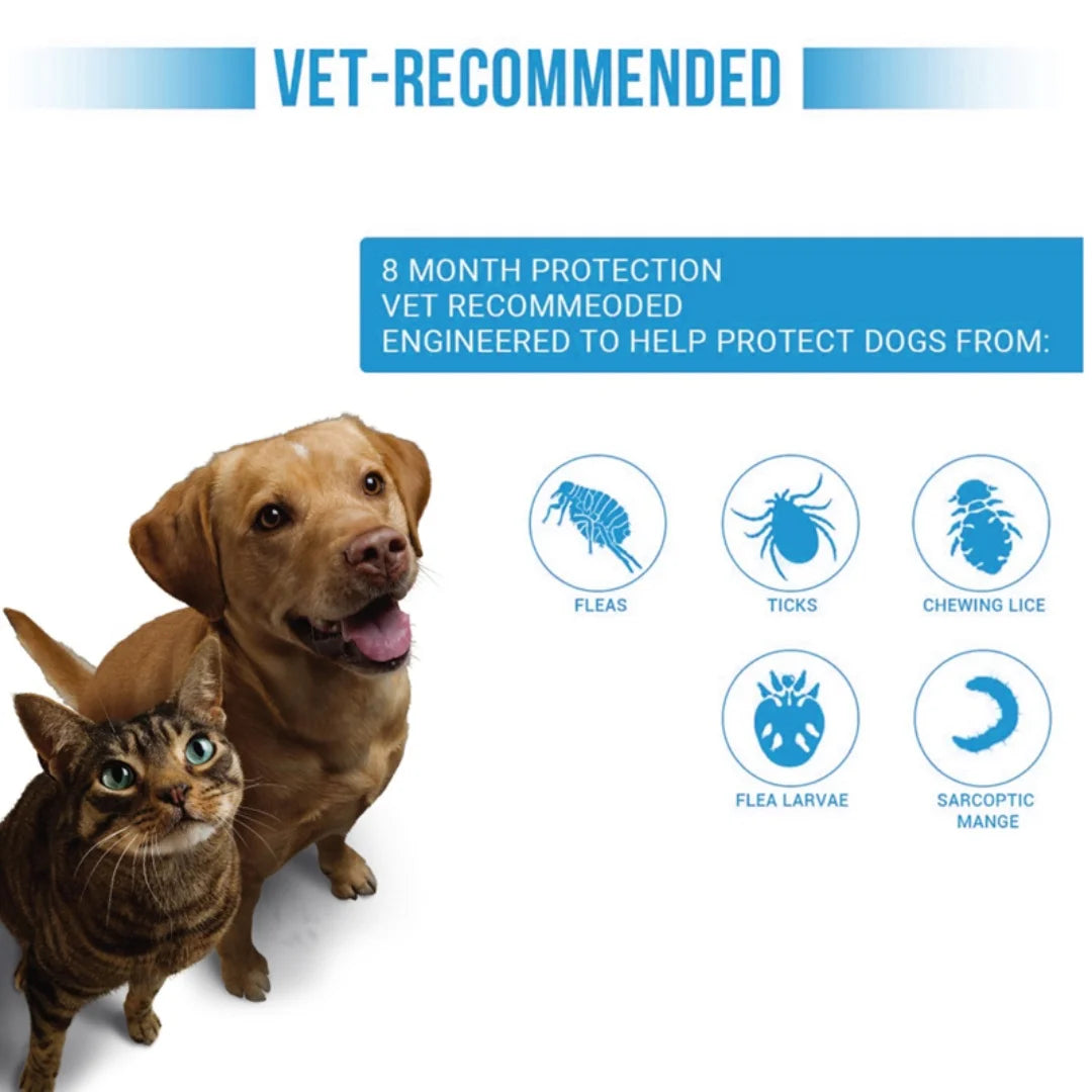 VIP Dog Cats anti Flea and Ticks Pet Collar 8Month Protection Retractable Pet Collars for Puppy Cat Large Dogs Accessories