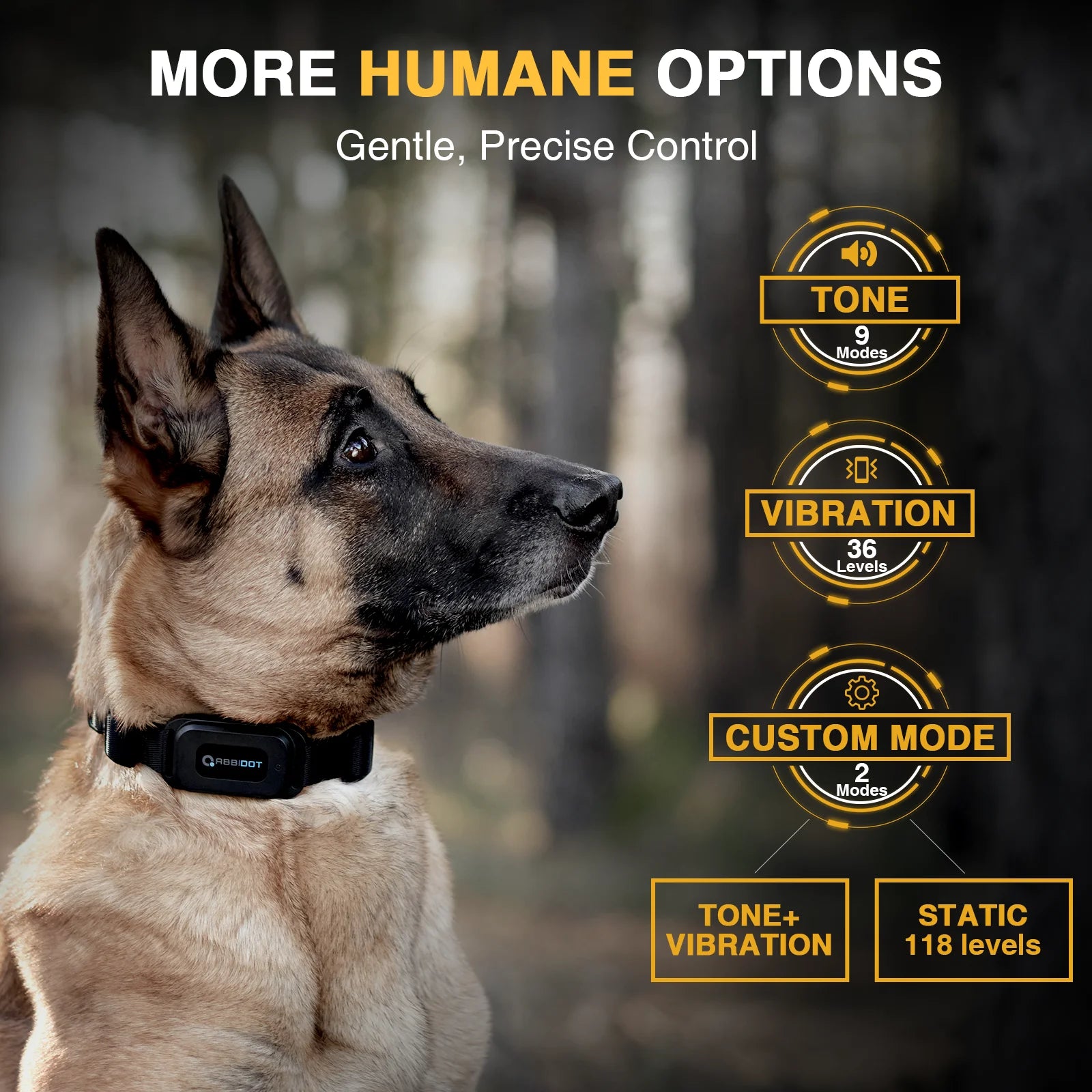 T70 Dog Training Collar 2 in 1 Strap with E-Clicker Electric Shock 4100Ft 1250M Waterproof 118 Levels 2025 New Version