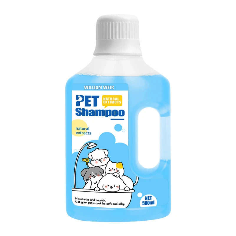 500Ml Pet Bath Shampoo Cats Dogs Shower Care and Cleaning Gentle and Smooth Deodorizing Anti-Itching Long-Lastin Fragrance